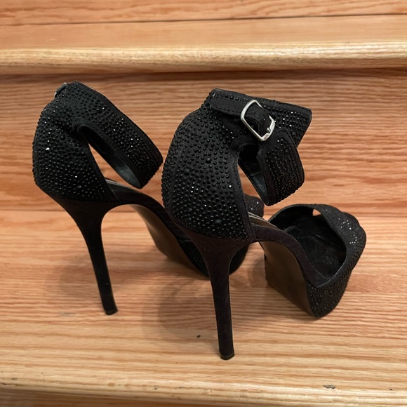 🌸 Steve Madden Pre Loved Carrie Heels w/ Ankle Strap Platforms, size 8.5 - Picture 5 of 15